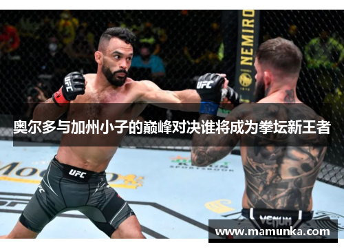 奥尔多与加州小子的巅峰对决谁将成为拳坛新王者